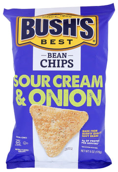 BUSHS BEST: Chips Sour Crm Onion Bean, 6 oz