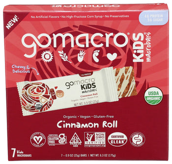 GOMACRO: Bar Cinnamon Roll, 6.3 oz