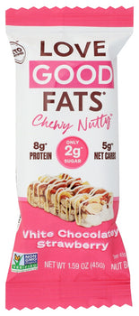 LOVE GOOD FATS: W Choc Strawbery Nut Bar, 1.59 oz