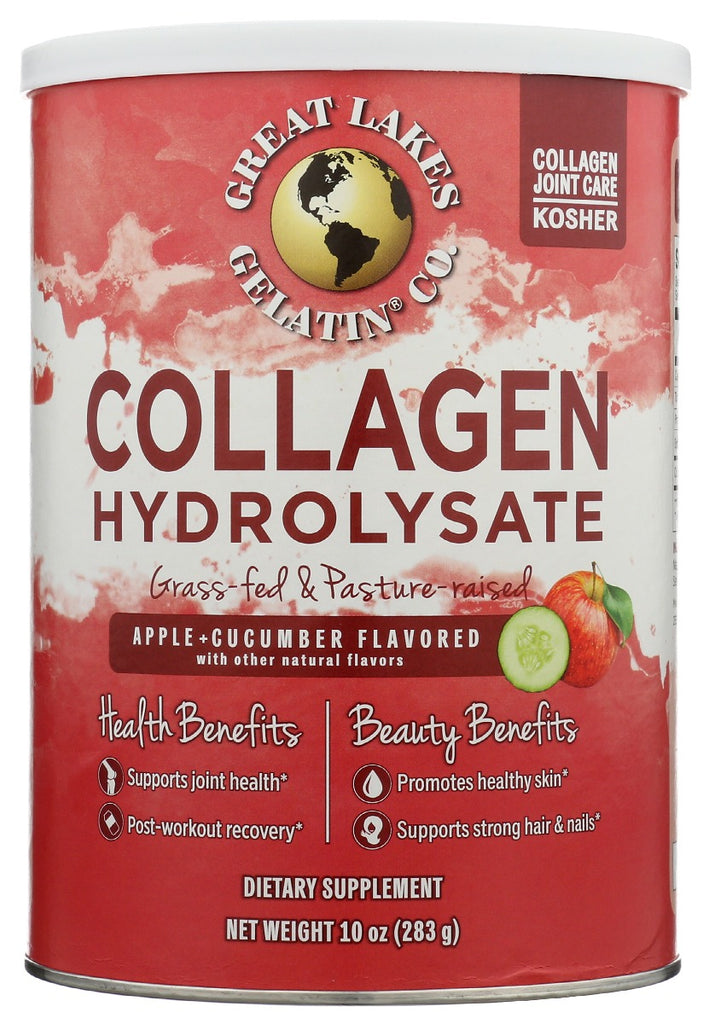 GREAT LAKES: Collagen Pwdr Apple Cucum, 10 oz