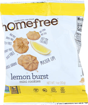 HOMEFREE: Cookie Mini Lemon, 1 oz