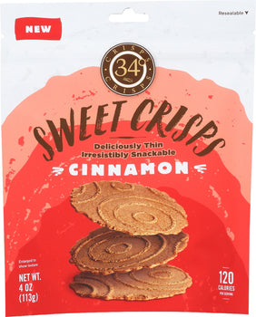 34 DEGREES: Crisps Cinnamon Bag, 4 oz