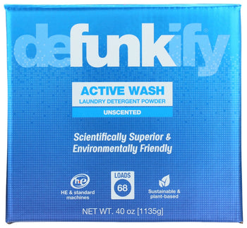 DEFUNKIFY: Detergent Powder Unscntd, 40 oz