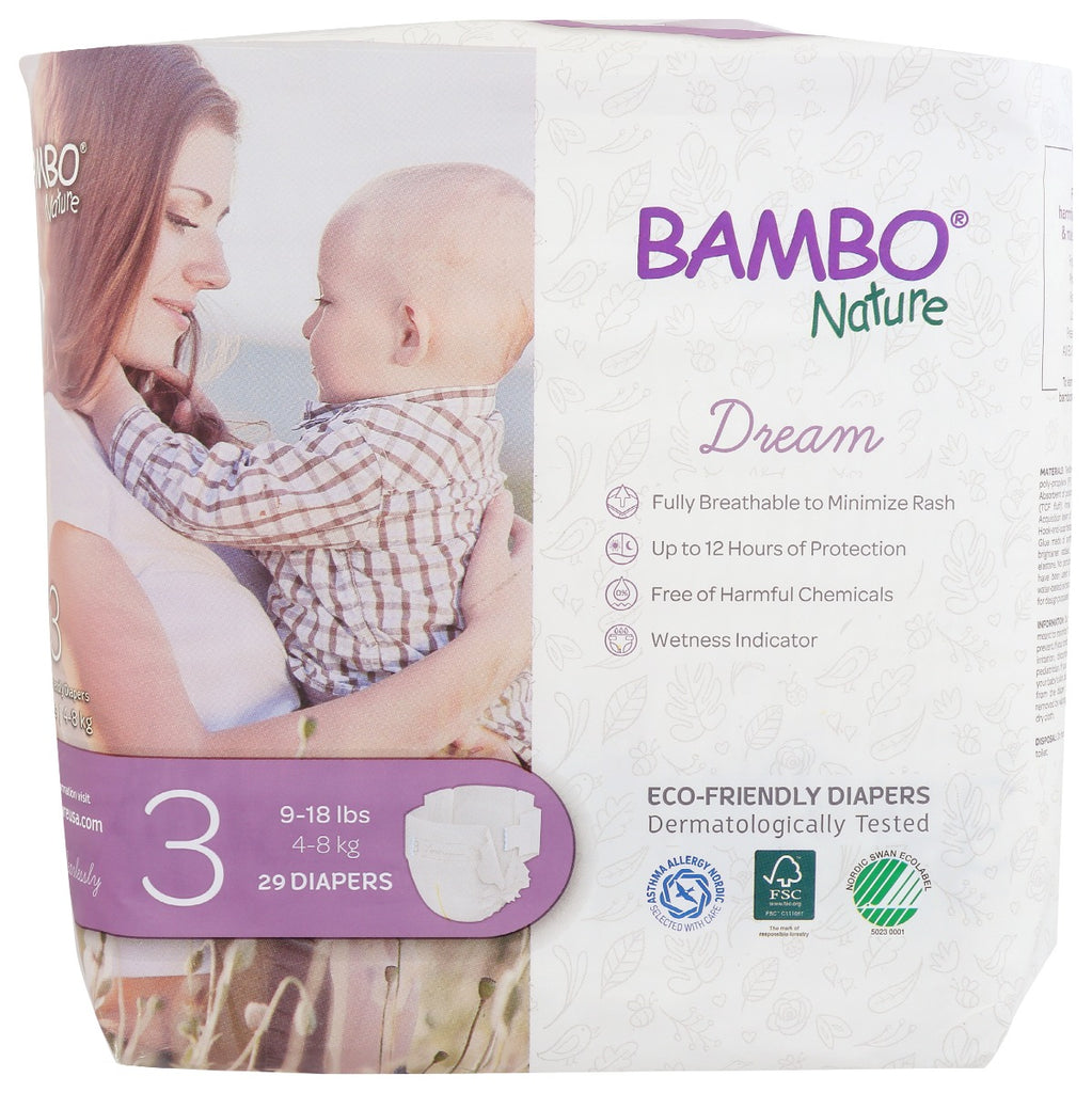 BAMBO NATURE: Diapers Baby Size 3, 29 pk