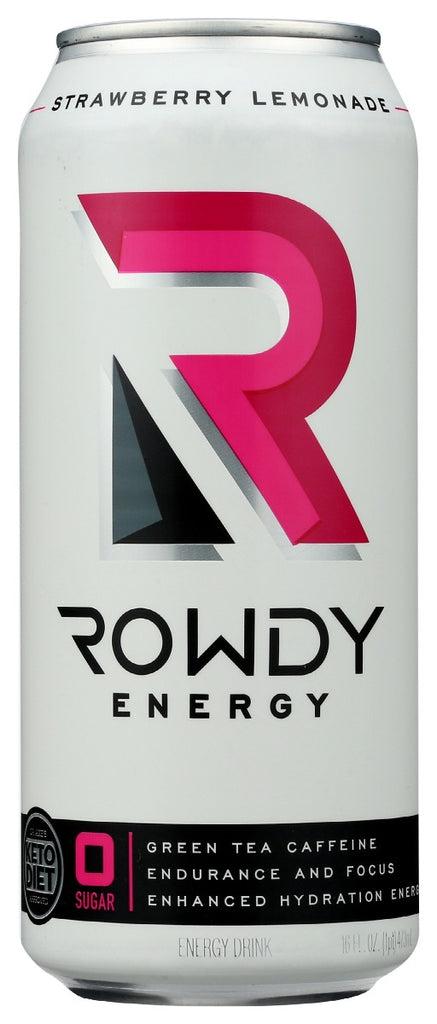 ROWDY ENERGY: Drink Enrgy Strwbry Lemon, 16 fo