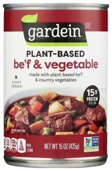 GARDEIN: Soup Beef Vegetable, 15 oz