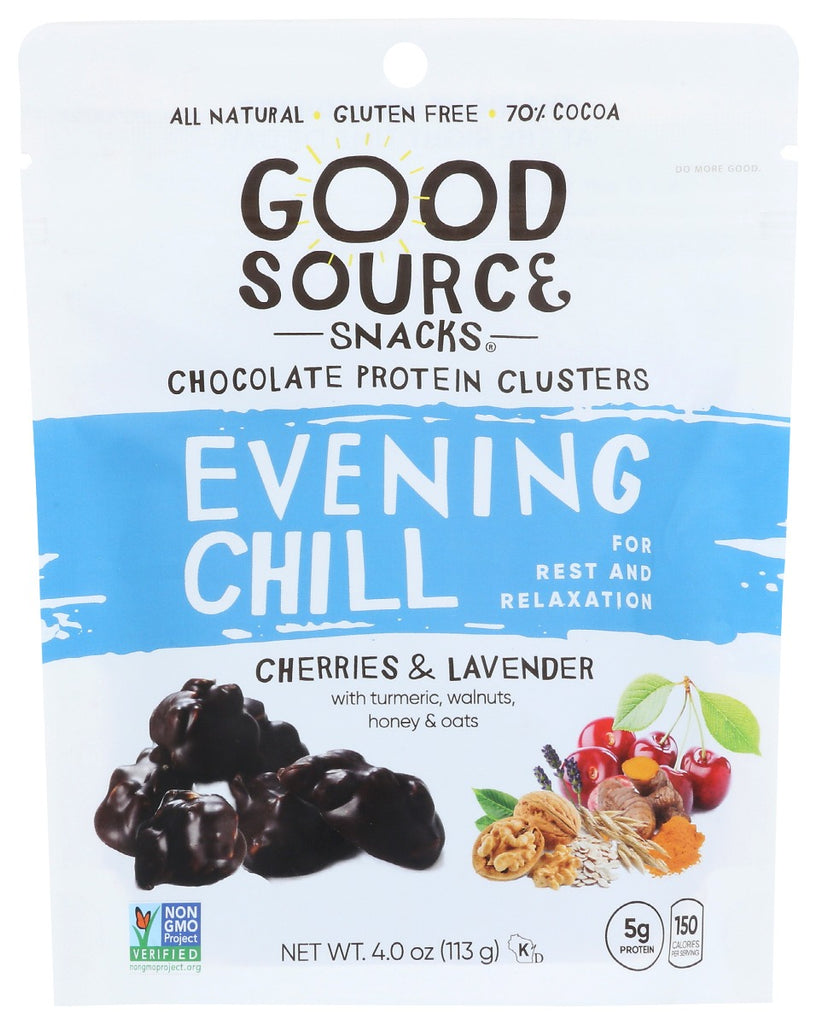 GOOD SOURCE: Bar Choc Drk Wlnt Chry, 4 oz