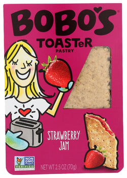 BOBOS OAT BARS: Toaster Pstry Strwbry Jam, 2.5 oz