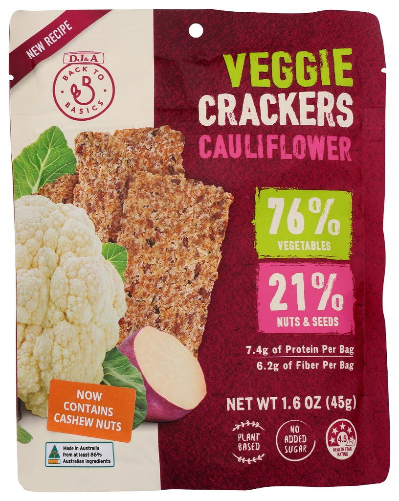 BACK TO BASICS: Crackers Veggie Cauliflow, 1.59 oz