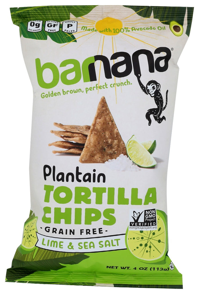 BARNANA: Tortilla Lime Plantain, 4 oz