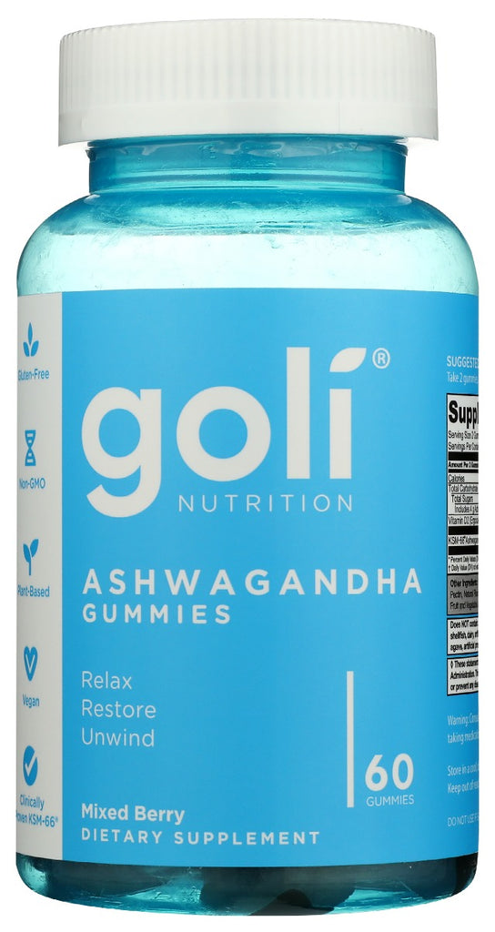 GOLI NUTRITION: Ashwagandha Gummies, 60 pc