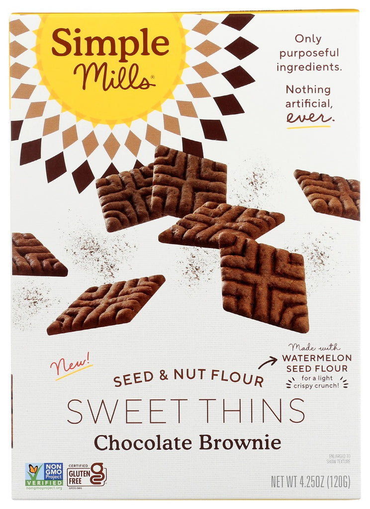 SIMPLE MILLS: Sweet Thins Choco Brownie, 4.25 oz