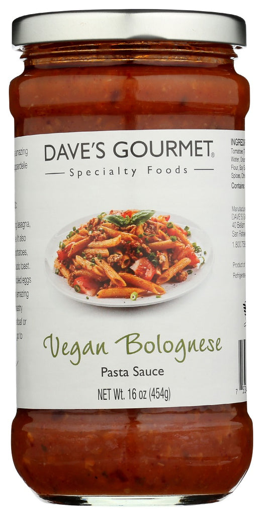 DAVES GOURMET: Sauce Pasta Bolognese Vgn, 16 oz