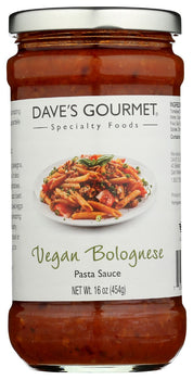 DAVES GOURMET: Sauce Pasta Bolognese Vgn, 16 oz