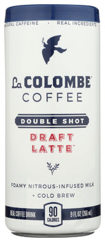 LA COLOMBE: Latte Draft Double Shot, 9 fo