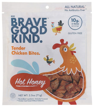 BRAVE GOOD KIND: Chicken Bites Hot Honey, 2.5 oz