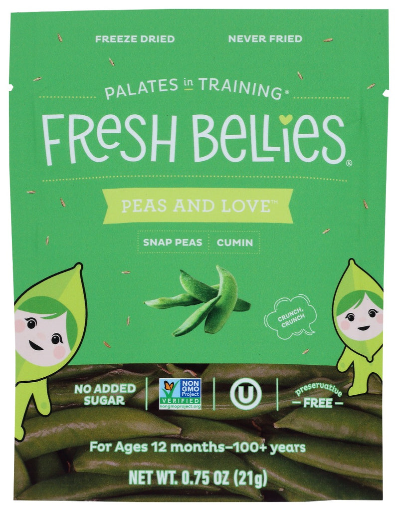 FRESH BELLIES: Snack Toddler Snap Peas, 0.75 oz