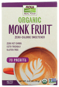 NOW: Sweetener Monk Fruit 70Pk, 2.47 oz