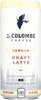 LA COLOMBE: Latte Draft Vanilla, 9 fo