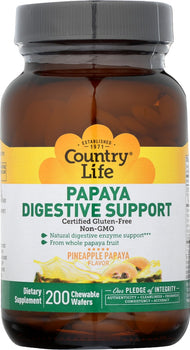 COUNTRY LIFE: Papaya Digestive Support, 200 tb