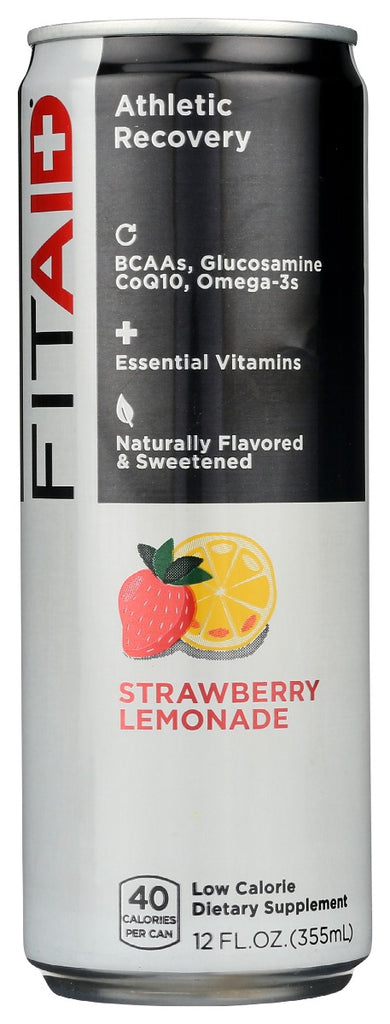 LIFEAID BEVERAGE: Fitaid Rtd Strwbry Lmnad, 12 fo