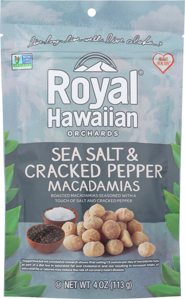 ROYAL HAWAIIAN ORCHARDS: Nut Macadamia Ssalt&Crkd, 4 oz