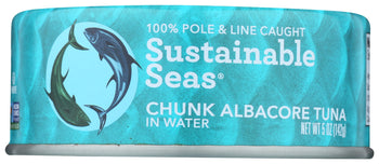 SUSTAINABLE SEAS: Tuna Albacore Chunk Water, 5 oz