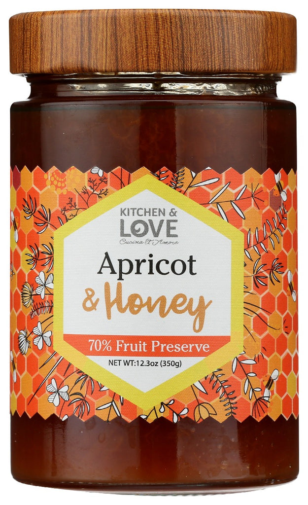 KITCHEN AND LOVE: Preserve Apricot Honey, 12.3 oz