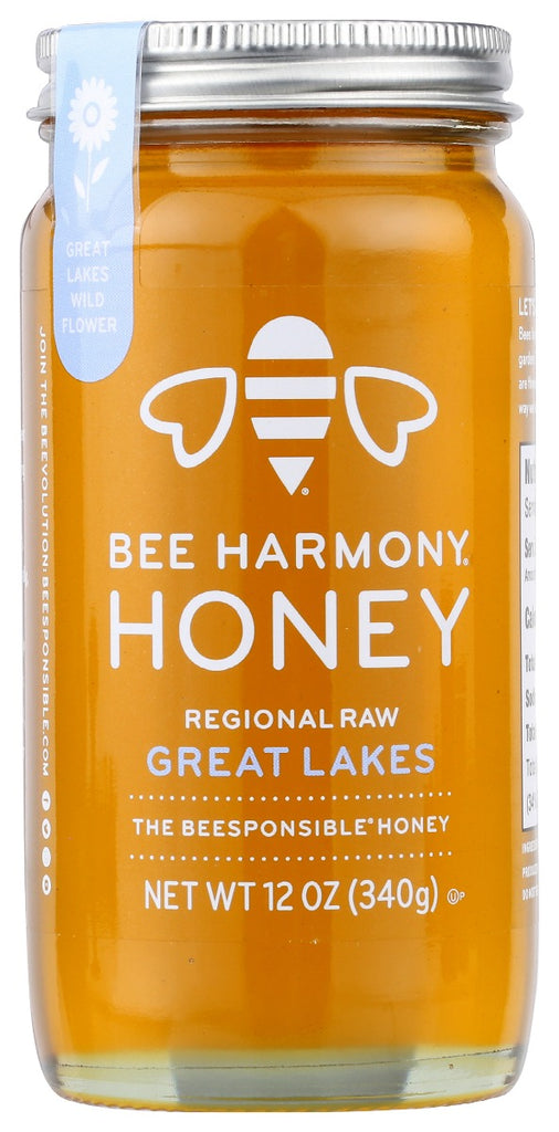 BEE HARMONY: Honey Regional Grt Lakes, 12 oz