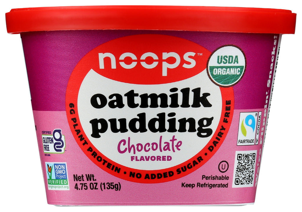 NOOPS: Pudding Oatmilk Choc Org, 4.75 oz