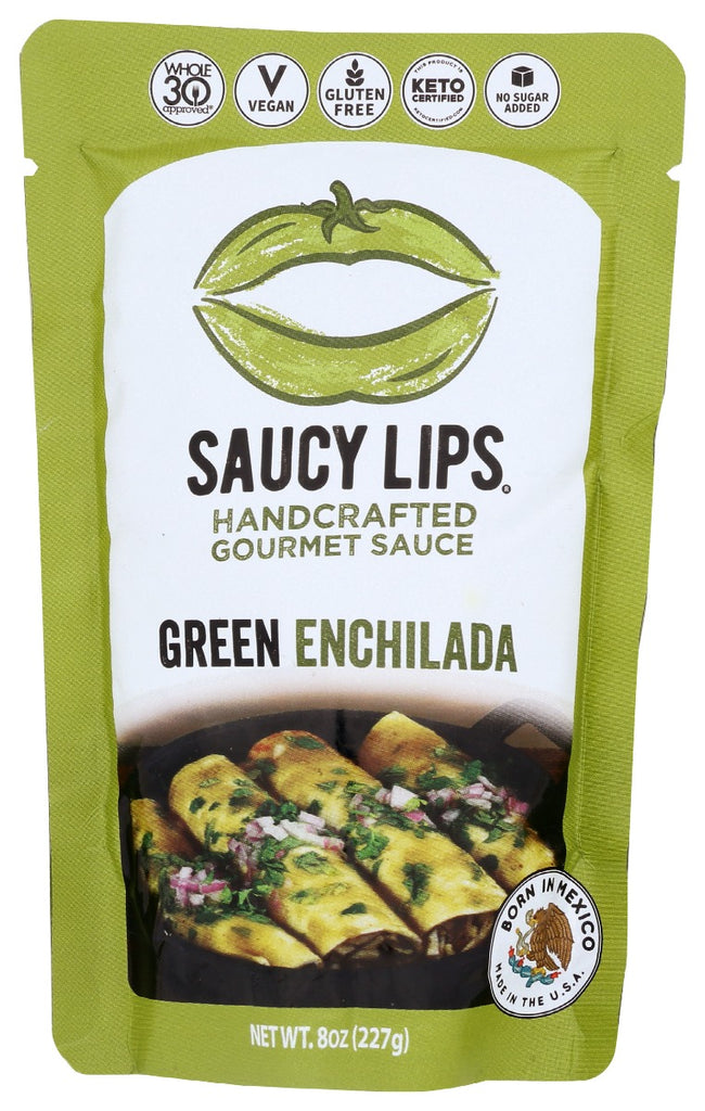 SAUCY LIPS: Sauce Green Enchilada, 8 oz