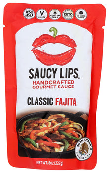 SAUCY LIPS: Sauce Classic Fajita, 8 oz