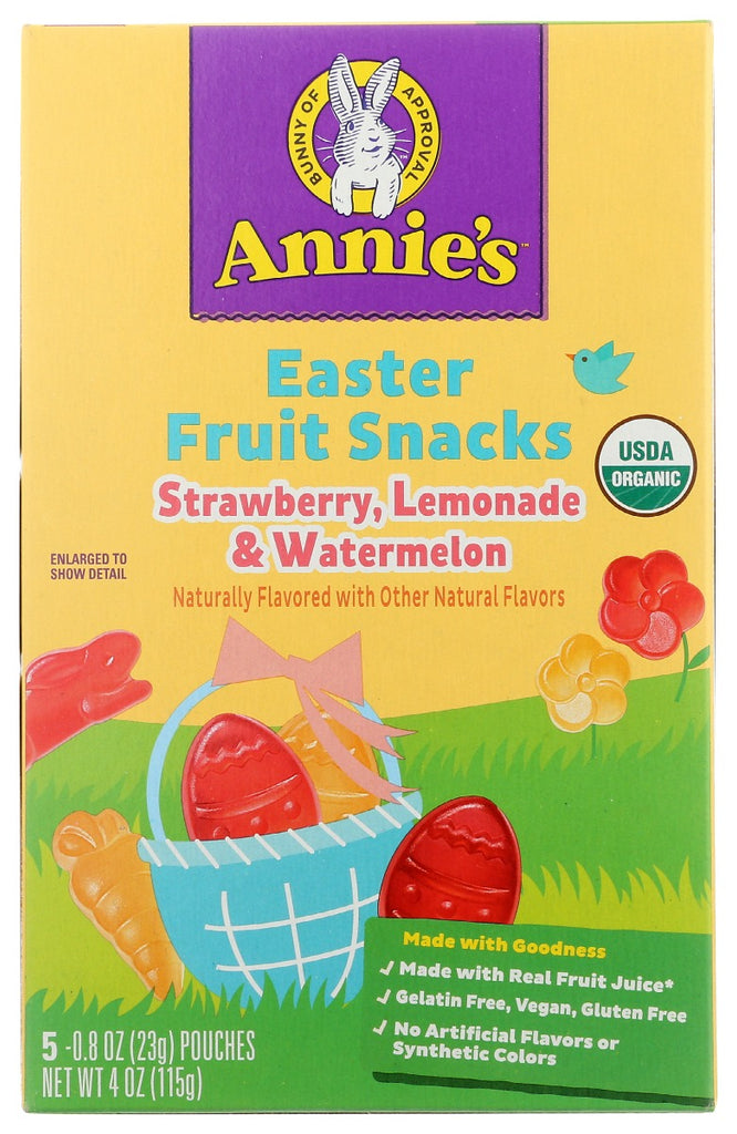 ANNIES HOMEGROWN: Fruit Snack Easter, 4 oz