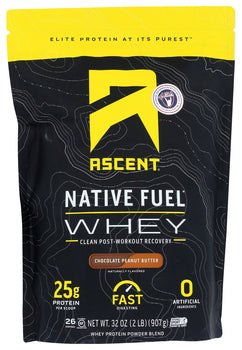 ASCENT: Whey Protn Ntive Choc Pb, 2 lb