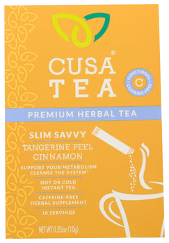 CUSA TEA: Tea Slim Savvy Herbal, 10 ea