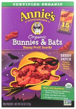 ANNIES HOMEGROWN: Fruit Snack Hllween Berry, 6 oz