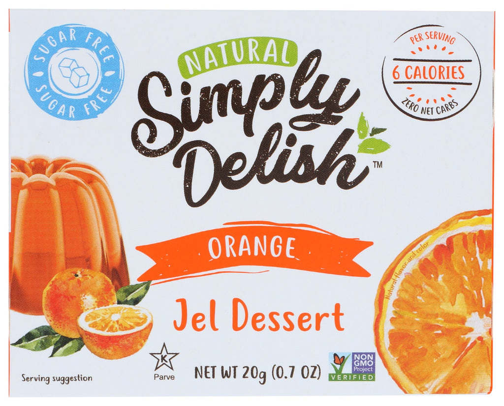 SIMPLY DELISH: Jel Dessert Orange, 0.7 oz