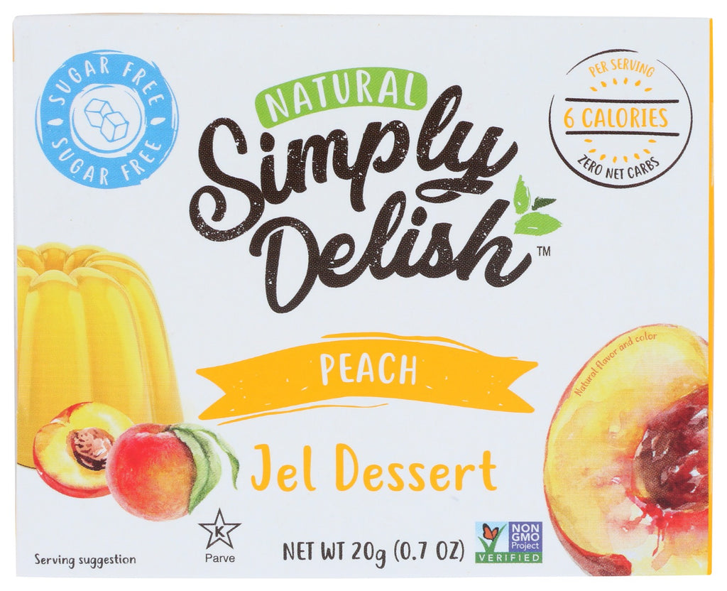 SIMPLY DELISH: Jel Dessert Peach, 0.7 oz