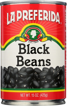 LA PREFERIDA: Bean Black Canned, 15 oz