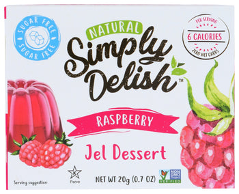 SIMPLY DELISH: Jel Dessert Raspberry, 0.7 oz