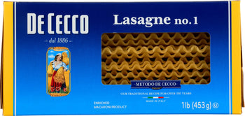 DE CECCO: Pasta Lasagne, 16 oz