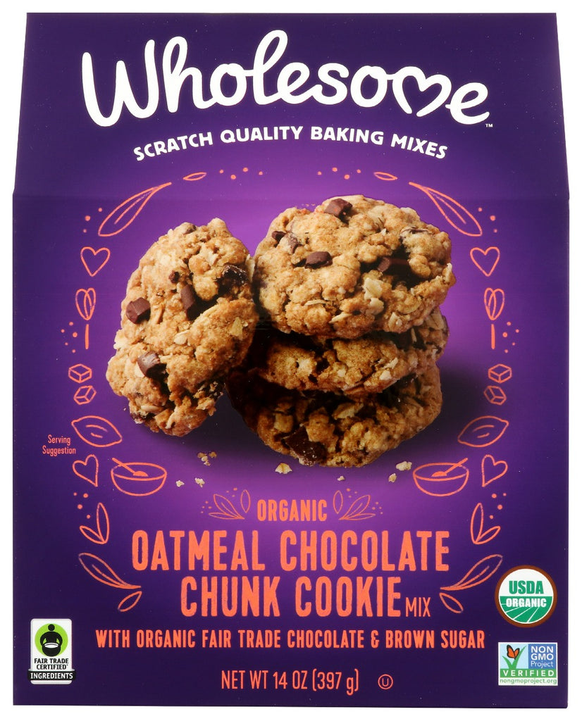 WHOLESOME: Mix Cookie Oat Choc Chunk, 14 oz