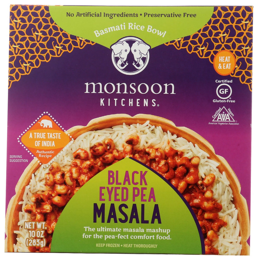 MONSOON KITCHENS INC: Bowl Blk Pea Msala Rice, 10 oz