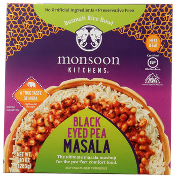 MONSOON KITCHENS INC: Bowl Blk Pea Msala Rice, 10 oz