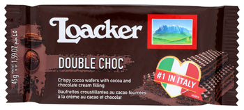 LOACKER: Wafer Double Choc Classic, 1.59 oz