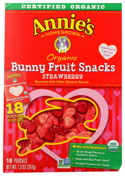 ANNIES HOMEGROWN: Fruit Snck Valentines Day, 7.3 oz