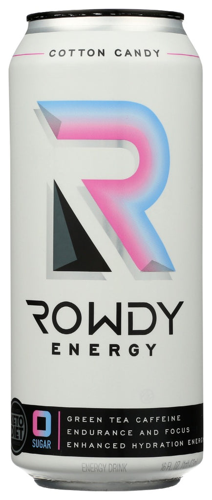 ROWDY ENERGY: Drink Energy Cotton Candy, 16 fo