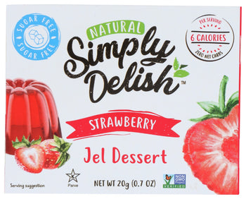 SIMPLY DELISH: Jel Dessert Strawberry, 0.7 oz