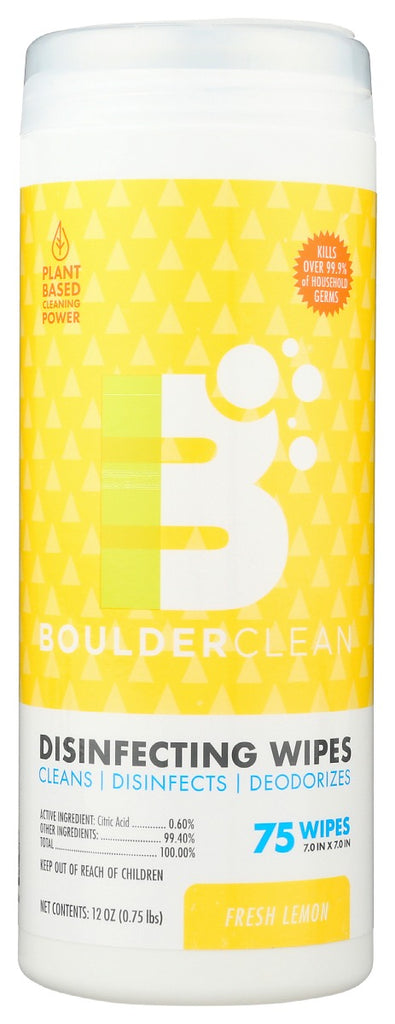 BOULDER CLEAN: Wipes Disinfectant Canist, 75 ea