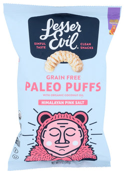 LESSER EVIL: Paleo Puffs Himalayan Pink Salt, 5 oz